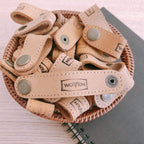 WOVEN suede leather cord organizer - set of 3 - Che Cose Belle