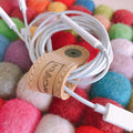 WOVEN suede leather cord organizer - set of 3 - Che Cose Belle