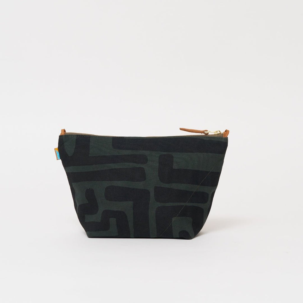 XLarge Convertible Pouch - Safari Kuba with Red Beaded Heart - Che Cose Belle