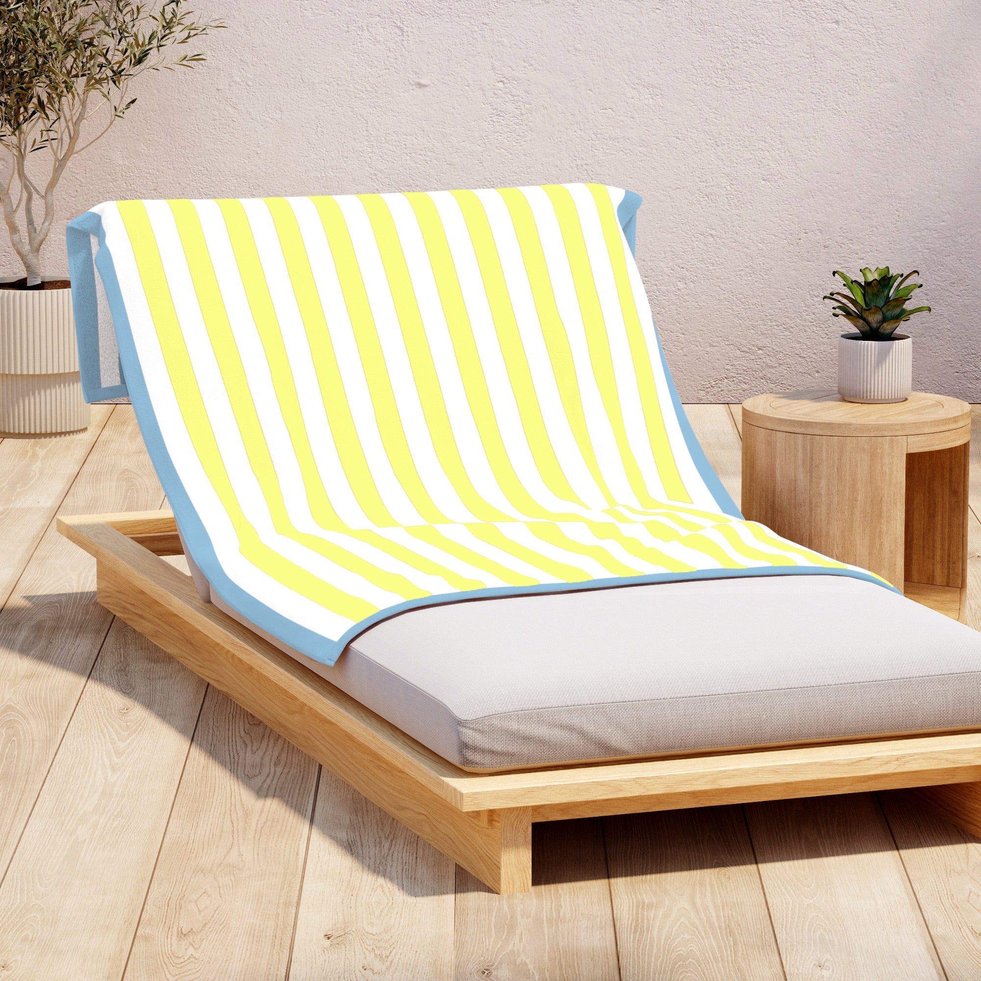 Oversized Striped Border Cabana Beach Towel - Santa Cruz