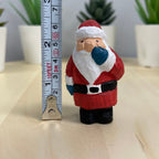 YEEYAYA 4 PCs Santa Sets Wood sculpture Hand Carved Wood Wooden Santa Claus Figurine Christmas gift Wood Statue home Decor - Che Cose Belle
