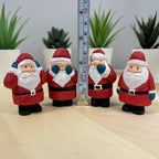 YEEYAYA 4 PCs Santa Sets Wood sculpture Hand Carved Wood Wooden Santa Claus Figurine Christmas gift Wood Statue home Decor - Che Cose Belle
