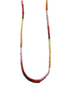 Yellow and Pink Sapphire Gemstone Beaded Necklace - Che Cose Belle
