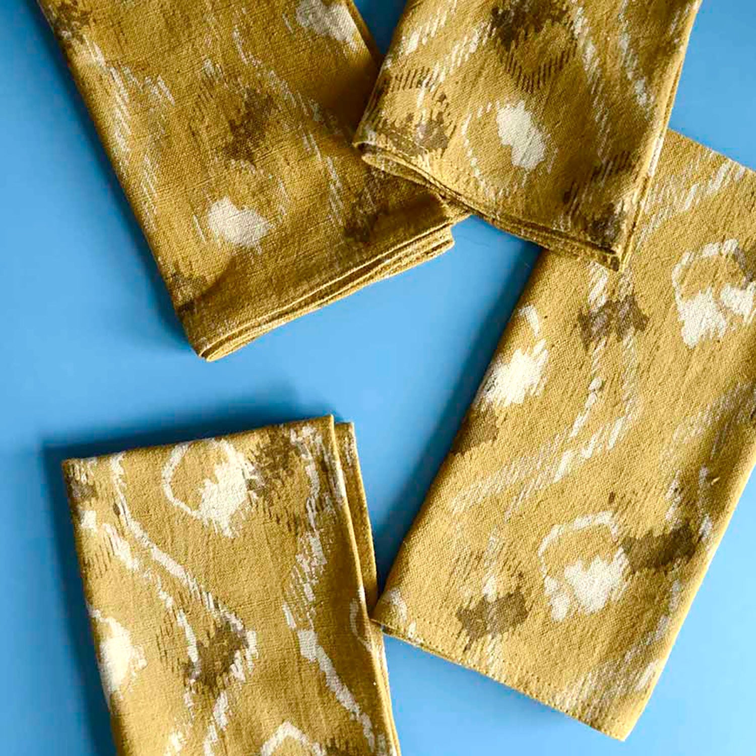 Yellow Cotton Dining Napkins, Sustainable Table Linen (Set of 4) - Bali - Che Cose Belle
