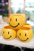 Yellow Smiley Face Planter - Che Cose Belle