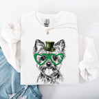 Yorkie, Yorkshire Terrier, Adorable Dog, St Patrick's Day, Lucky, Irish Sweatshirt - Che Cose Belle