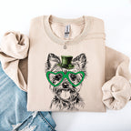 Yorkie, Yorkshire Terrier, Adorable Dog, St Patrick's Day, Lucky, Irish Sweatshirt - Che Cose Belle