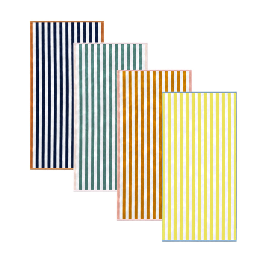 Oversized Striped Border Cabana Beach Towel - Santa Cruz