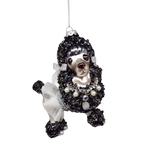 Vintage Glass Poodle Ornament -