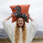 Zebra Embroidered Throw Pillow - Che Cose Belle