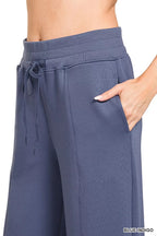Zenana Scuba Collared Pullover & Center Seam Pants Set - Che Cose Belle