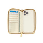 Zip Around Leather Wallet — Gold - Che Cose Belle