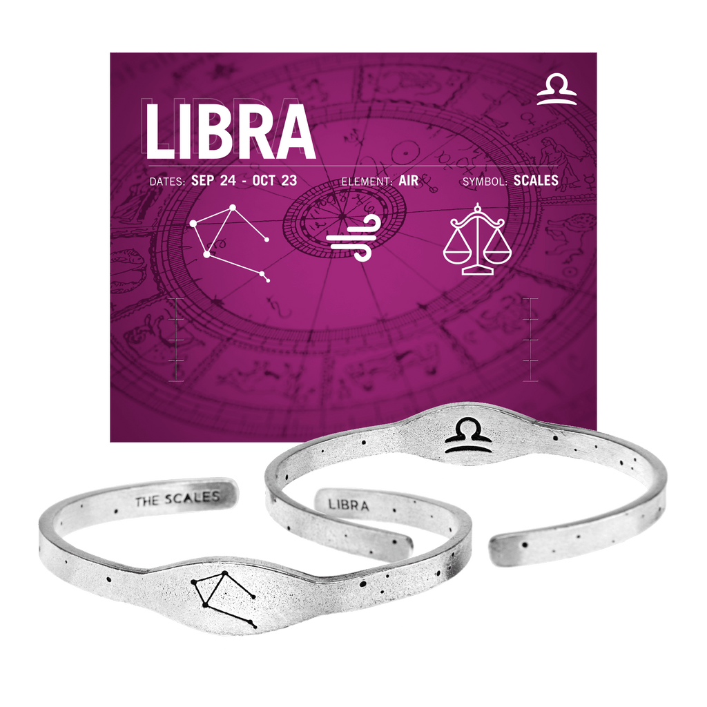 Zodiac Cuff Bracelet - Libra - Che Cose Belle