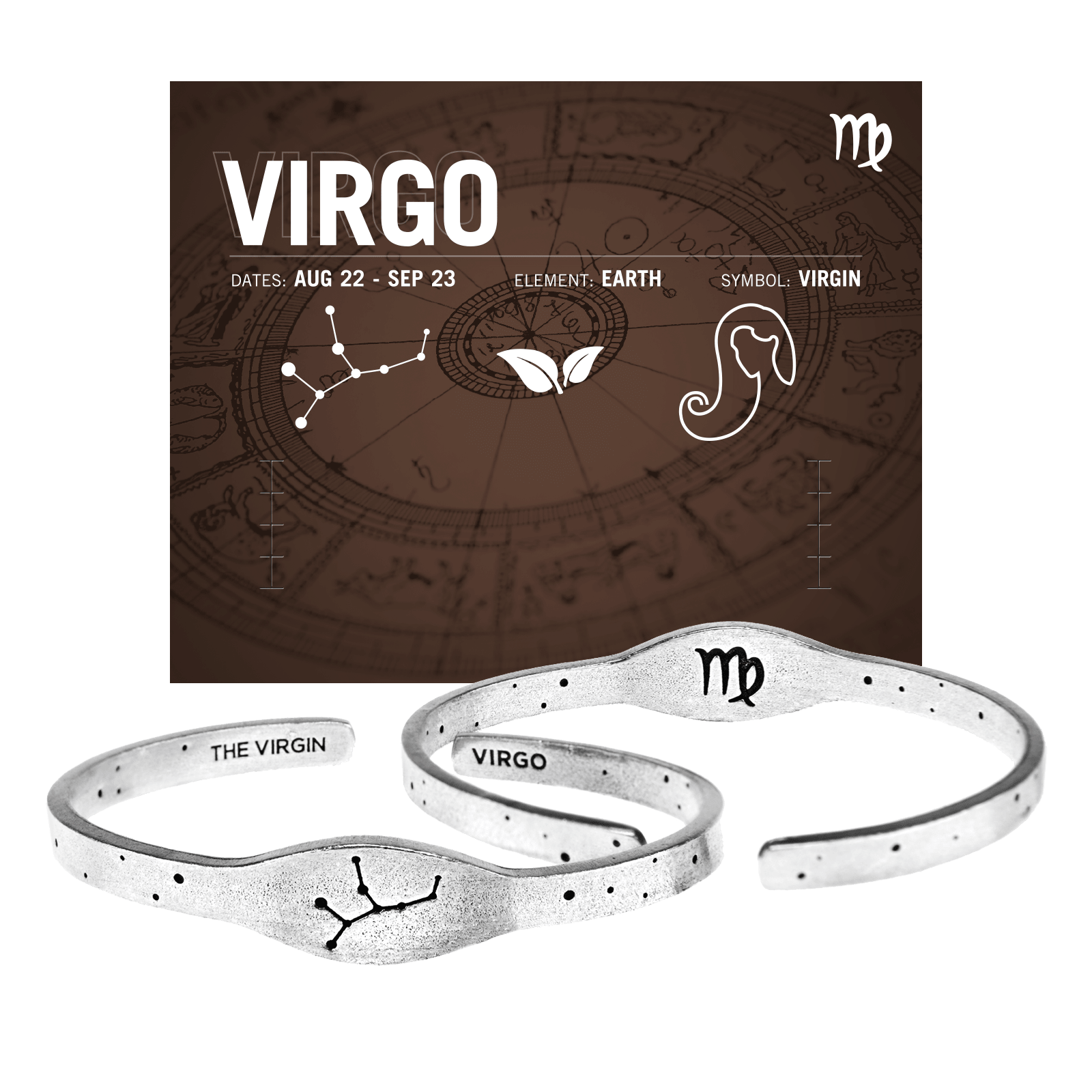 Zodiac Cuff Bracelet - Virgo - Che Cose Belle