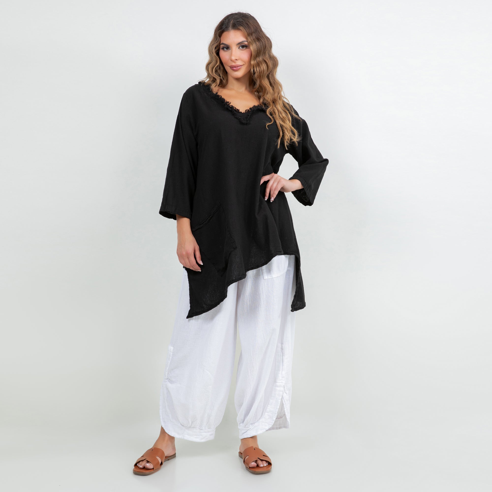 Zoe Top - Looser Fitting Comfort 100% Cotton Gauze - Che Cose Belle