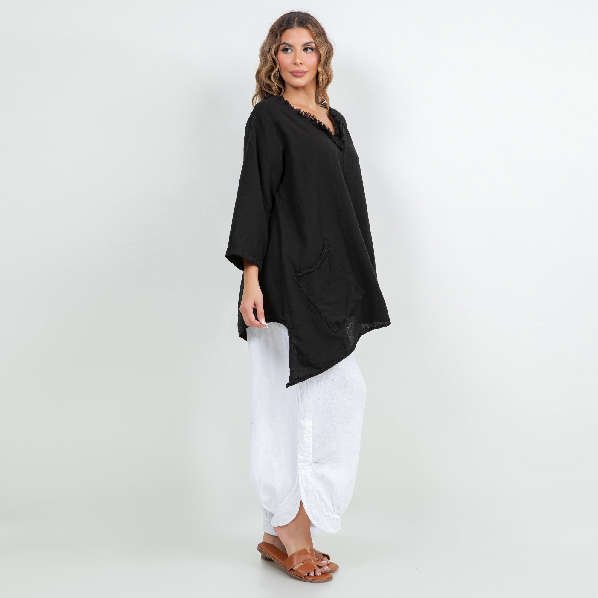 Zoe Top - Looser Fitting Comfort 100% Cotton Gauze - Che Cose Belle