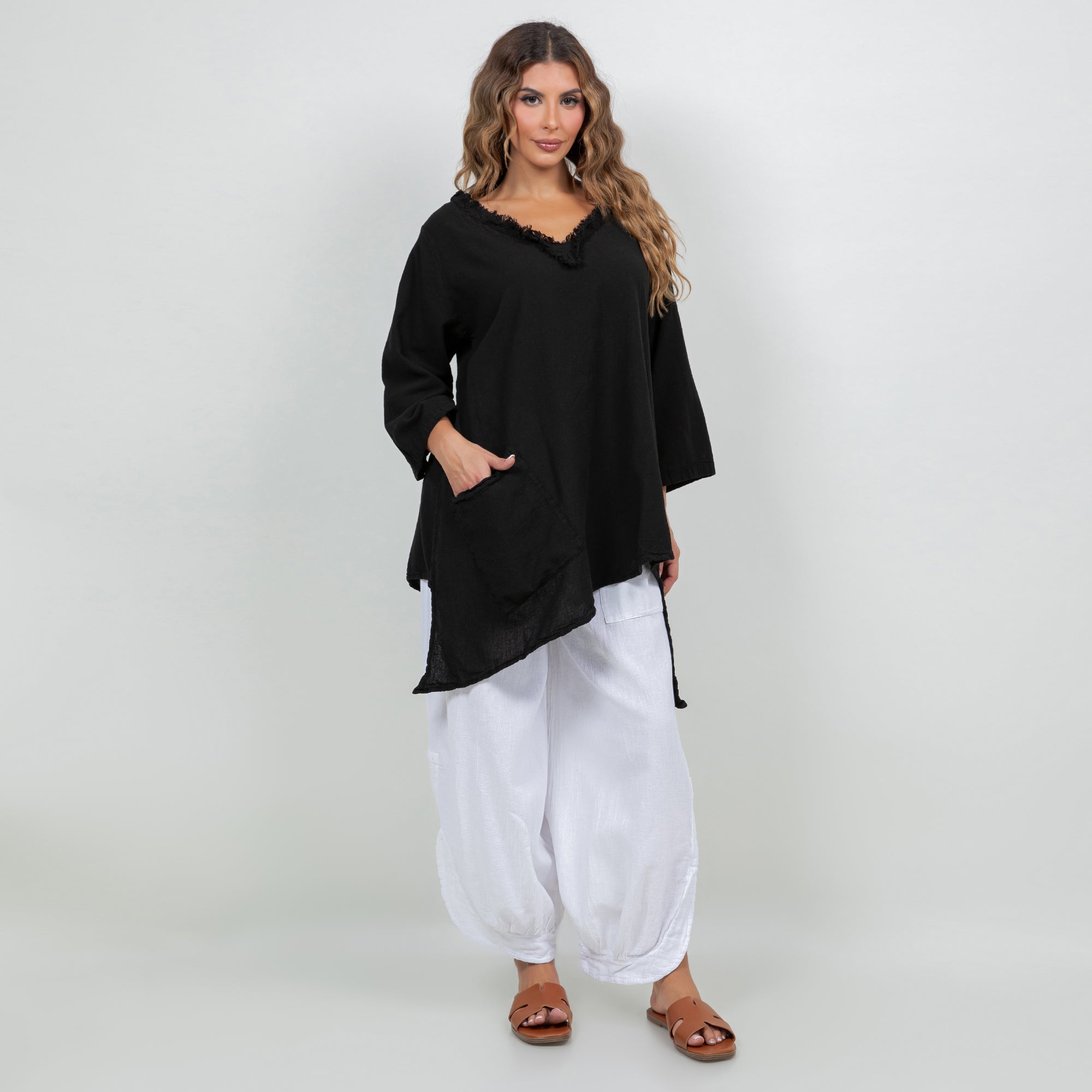 Zoe Top - Looser Fitting Comfort 100% Cotton Gauze - Che Cose Belle