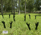 Zombie Hands Metal Yard Stakes | Halloween Lawn Decor Set - Che Cose Belle