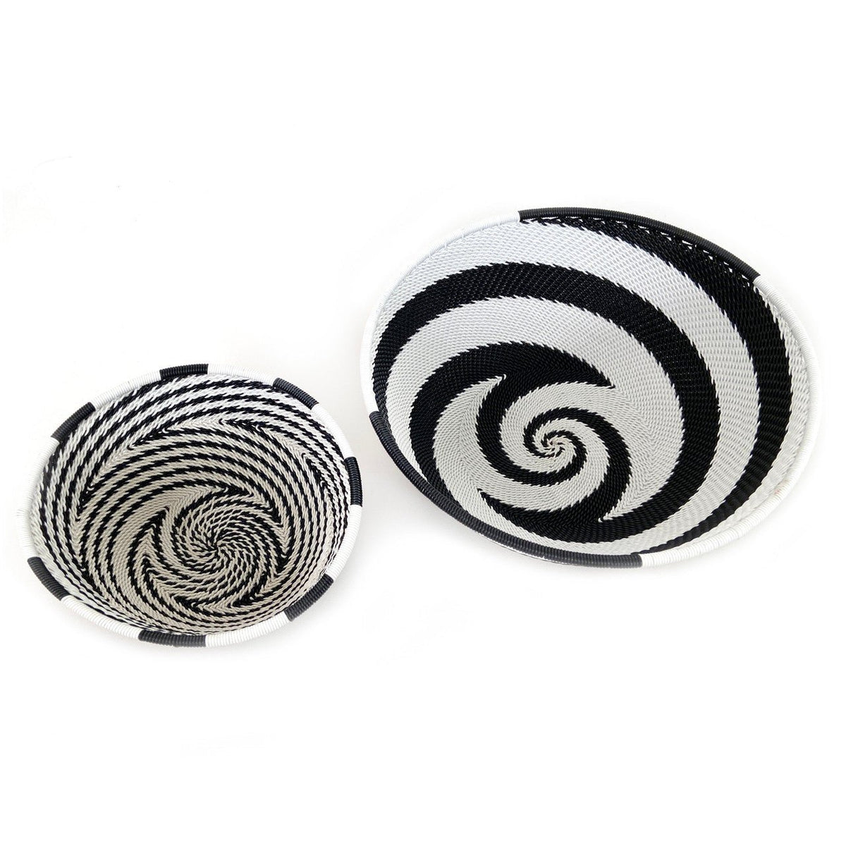 Zulu Wire Basket Bowl - Black + White, Small - Che Cose Belle